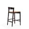 Manhattan Comfort Klismos Counter Stool in Camel and Dark Walnut (Set of 2) 2-CS007-CL - alternate 3